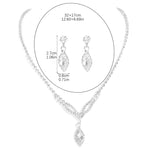 Load image into Gallery viewer, Jewelry Set for Women Cubic Zirconia Necklace Dangle Earrings Jewelry Set for Bride Bridesmaid Wedding Engagement Prom Party
