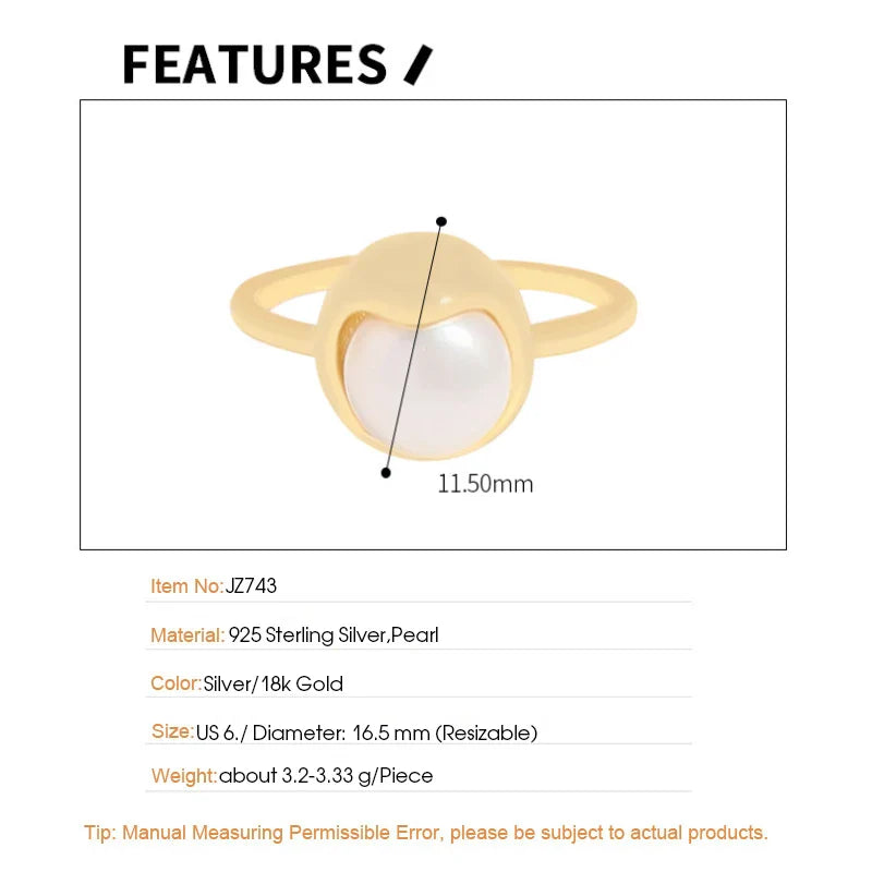 F.I.N.S Original Matching Flower Pearl S925 Sterling Silver Necklace Ring Earrings Texture Bud Silver Gold Wedding Fine Jewelry