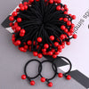 Red Cherry Baby Hair Bands Cute Girls Elastic Ponytail Holder Ties Heaband Kids Headwear Ropes Scrunchie Hair Accessories