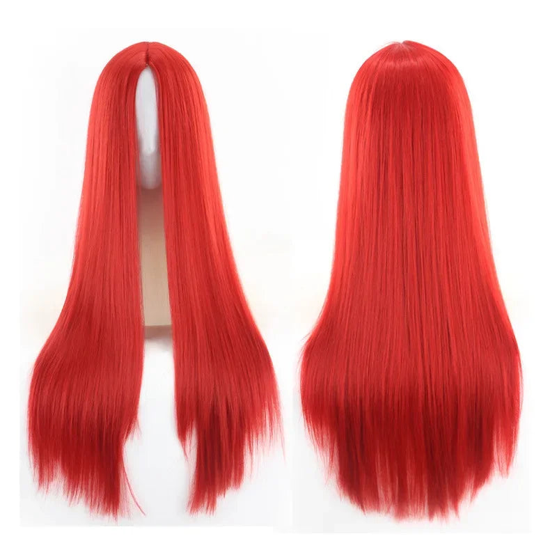 Halloween Children Party Necessary Baby Girls Red Wig Witch Vampire Cosplay Dress up Kids Girl Black Headband Accessories Gifts