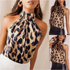 Women Blouses Sexy Leopard Print Ladies Shirts And Tops Halter Blouse Sexy Sleeveless Tops Womens Clothing Summer Female Blouses