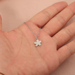 Load image into Gallery viewer, 304 Stainless Steel 45cm Chain Question Mark Flower Necklace Jewlery Not Fade Silver Color
