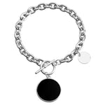 Load image into Gallery viewer, Gothic Multilayer Black OT Buckle Peach Heart Pendant Necklace Set Women Punk Cuban Link Clavicle Chain Halloween
