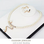 Load image into Gallery viewer, Elegant Women Bridal Wedding Party Pearl Rhinestone Necklace Earrings Jewelry Set New Fashion
