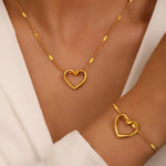 Load image into Gallery viewer, Stainless Steel Jewelry Set Novelty Twisted Heart Light Luxury High-end Sense Jewelry Set For Women Jewelry Anniversary 2024
