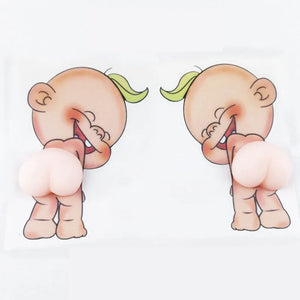 1 Set Creative Cartoon Car Sticker 3D Solid Silica gel Corgi Ass Hips 3M Decal Car Refrigerator Decora Anti-collision Stickers