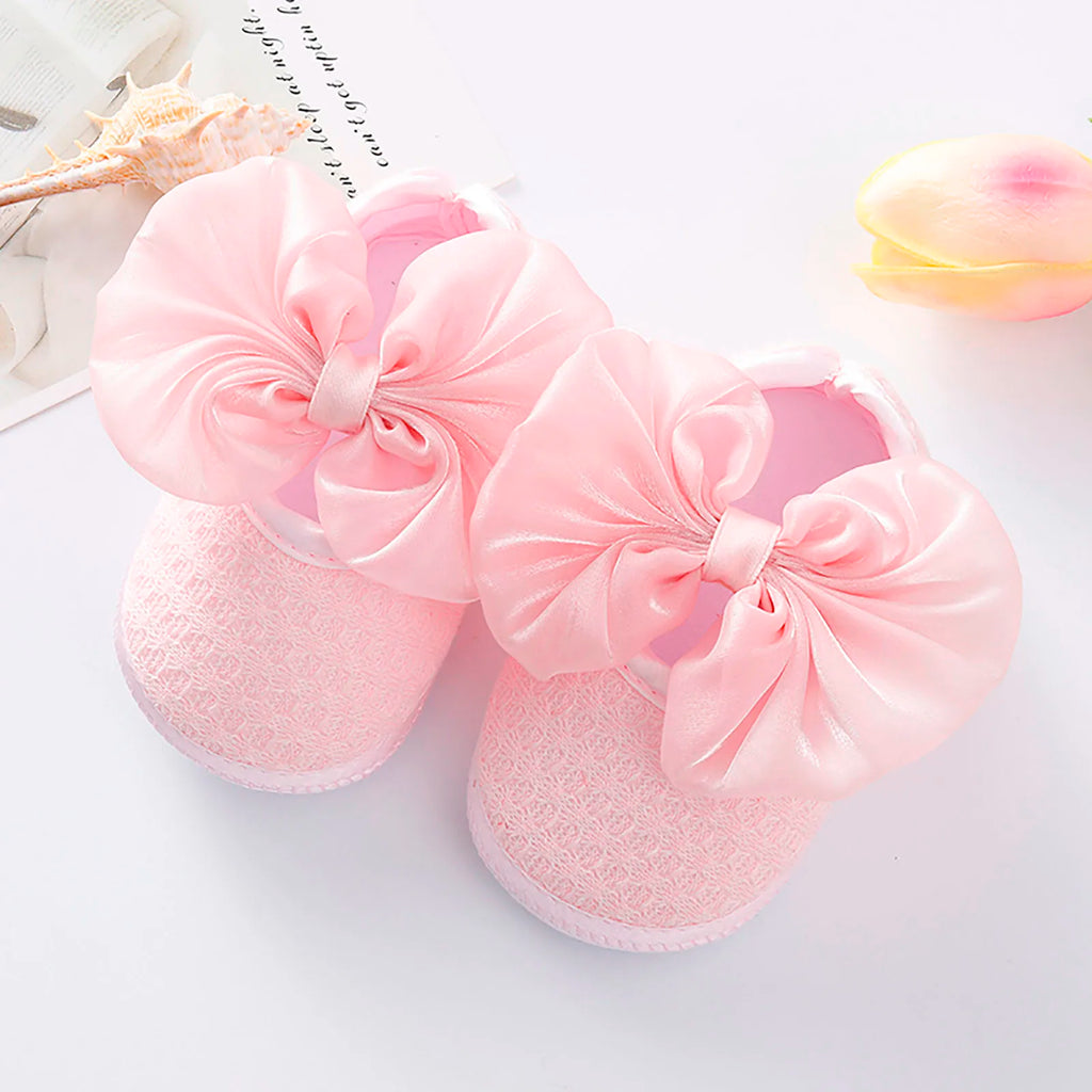 Baby Girls First Walkers Soft Toddler Shoes Infant Toddler Bowknot Walkers Shoes Princess Shoes Infant Prewalker Baby Shoes 2022