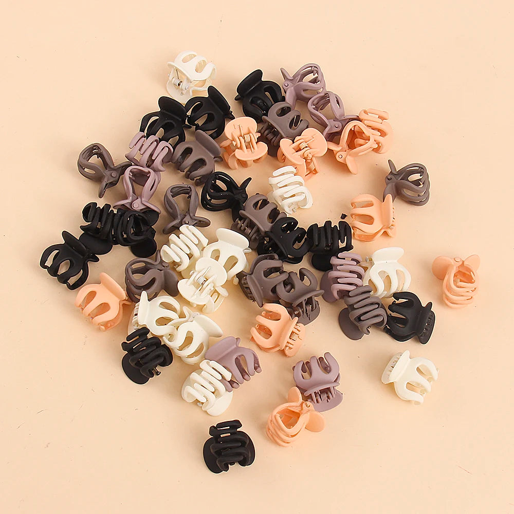 Cwllrn Matte Mini Kawaii Black Hair Claw Clips Barrettes Women Girls Hair Styling Hairgrips Hairclip Clamp Kids Hair Accessorie
