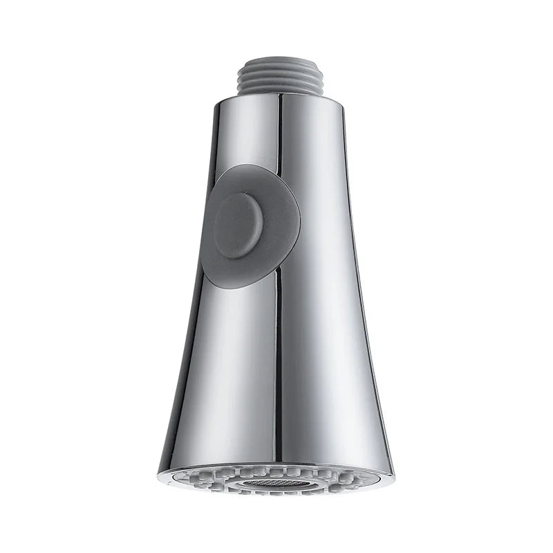 G1/2 Kitchen Pull Out Faucet Head Chrome Shower Nozzle Sprayer Bathroom Sink Tap Replacement Accessory Male Threads Head Aerator