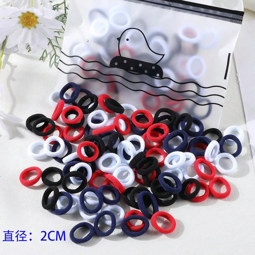 50/100Pcs Hair Bands for Children Colorful Nylon Scrunchie Hair Ties Rubber Band Kids Elastic Hair Leagues Girl Accessories