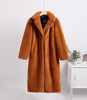 2023 Winter Women High Quality Faux Rabbit Luxury Long Fur Coat Lapel OverCoat Thick Warm Female Plush Jacket Large Size 5XL