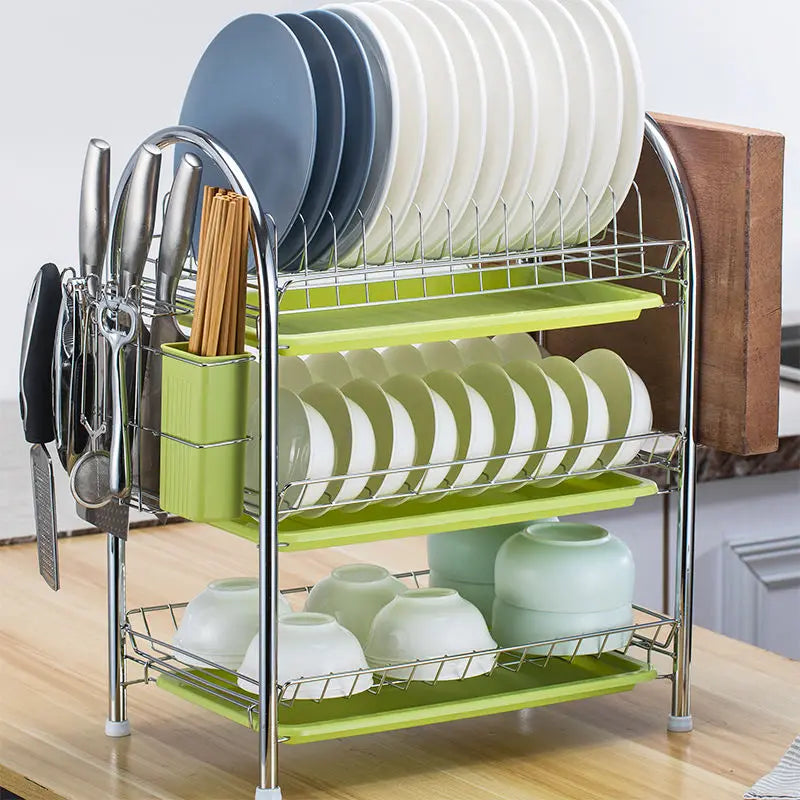 Kitchen Cutlery Storage Box Shelf Plate Tableware Supplies Storage Rack Knife Rack Cupboard Drain Tray Kitchen Household Items