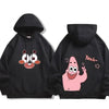 Animation Spongebob Squarepants Cartoon Polyester Sweater for Autumn and Winter Thin or Fleeced Long-Sleeved Hooded Sweatshirt