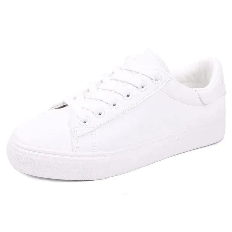 2024 Women's Vulcanize Shoes White Shoes Women Running Spring Autumn Fashion Breathable Lace-Up Casual Sneakers Zapatos De Mujer