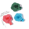 5Pcs/Set Solid Color Sweet Camellia Hair Clips For Kids Girls Flower Hairpins Covered Safety Clips Headwear Hair Accessories