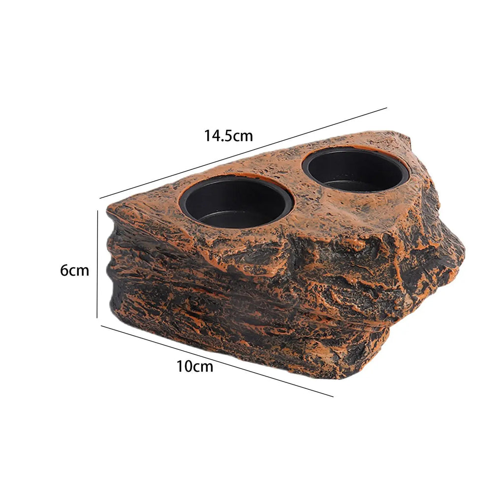 Gecko Feeder Ledge Terrarium Tank Decor Accessories Magnetic Reptile Food Feeder for Crested Gecko Animals Chameleon Lizard Pets