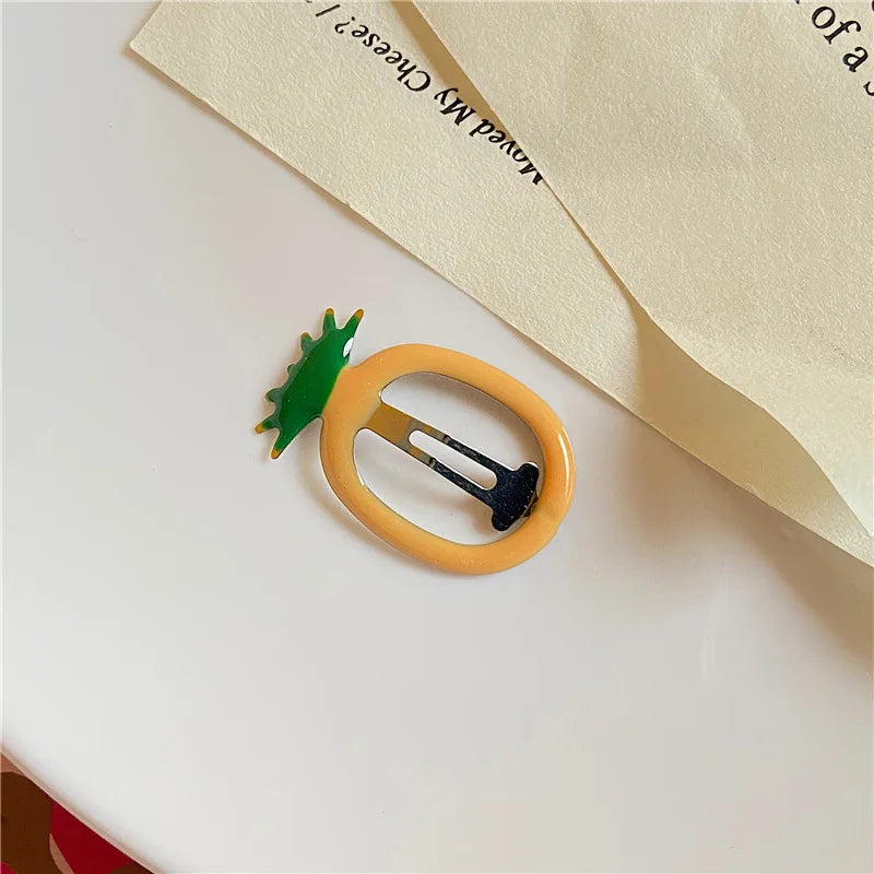5PCS Children Sweetl Strawberry Banana BB Hair Claw Side Clips for Girls Kids Fruits Hairpin Headwear Ornament Hair Accessories