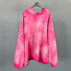 Irregular holes in the raw edge of the old wash water spray monkey hair hoodie
