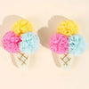 ncmama 2PCS Ice Cream Hair Clips for Toddlers Girls Cute Color Ball Flower Hairpin Baby Hair Accessories Kids Headwear Barrettes