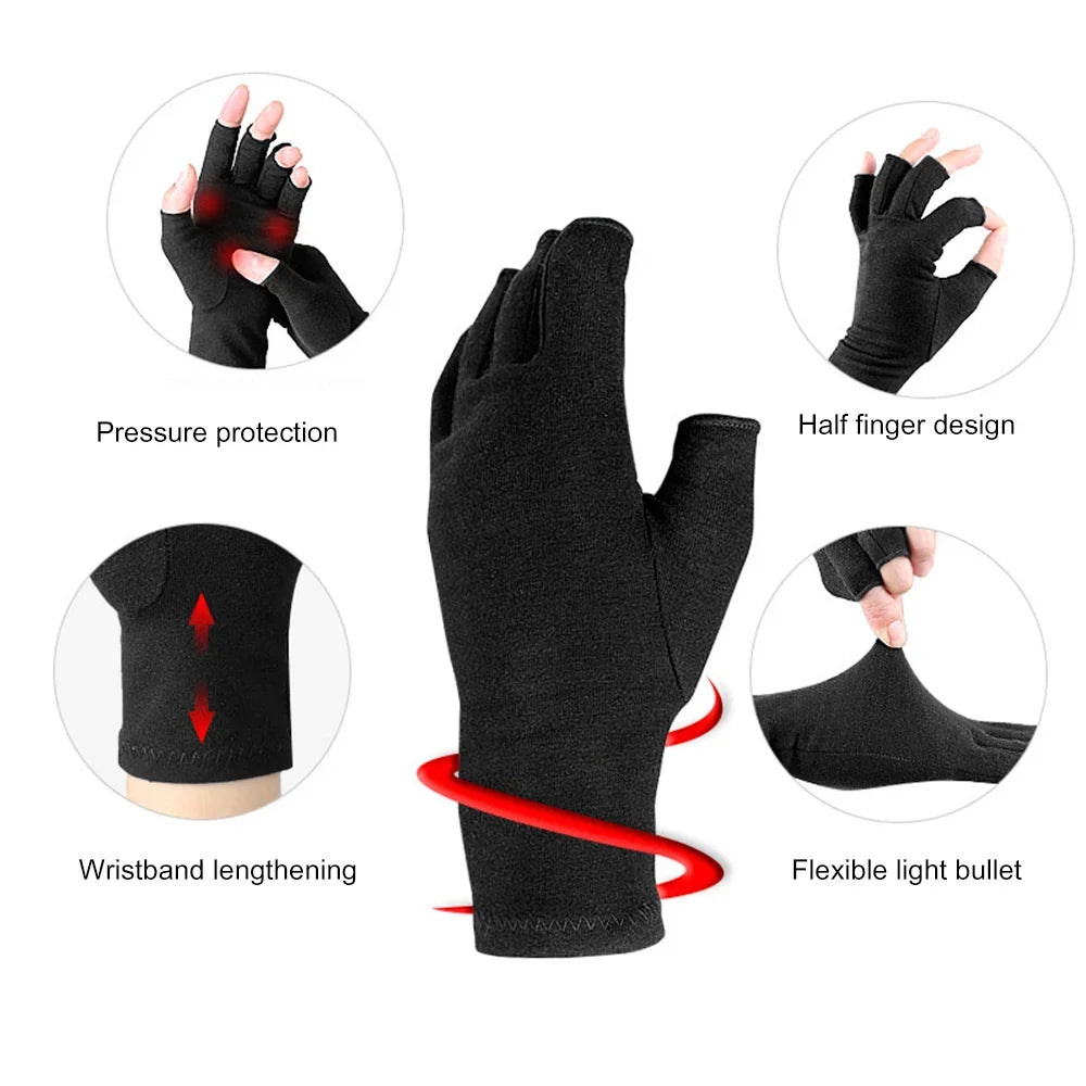 1Pair Compression Arthritis Gloves Women Men for Pain Relief Support Carpal Tunnel Tendonitis Rheumatoid Disease Wrist Brace