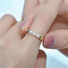 DIY Pearl Ring Accessories S925 Sterling Silver Ring Empty Gold Silver Ring Silver Jewelry Fit 3-3.5mm Round Beads Z170