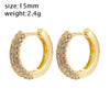 SIPENGJEL Cubic Zircon Hoop Earrings For Women Men Huggie Cartilage Cuff Round Circle Earrings Wedding Jewelry Accessory 2023