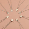 304 Stainless Steel 45cm Chain Question Mark Flower Necklace Jewlery Not Fade Silver Color