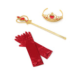 Load image into Gallery viewer, Baby Girls Elsa Anna Princess Accessories Kids Magic Wand Crown Cosplay Snow White Rapunzel Tiara Gloves Party Supplies Sets
