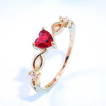 Load image into Gallery viewer, Simple Heart Ring For Women Female Cute Finger Rings Romantic Birthday Gift For Girlfriend Fashion Zircon Stone Jewelry
