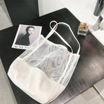 Load image into Gallery viewer, New Design Women's Handbag Mesh Hollow Out Beach Package Large Capacity Shoulder Shopping Bag Canvas Female Tote
