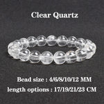 Load image into Gallery viewer, Natural Clear Quartzs Bracelet White Transparency Healing Crystal Energy Stone Boho Reiki Gem Stone Beads Simple Yoga Jewelry
