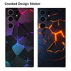 For Samsung Galaxy S24 S23 S22 Ultra Plus Decal Skin Honeycomb Cracked Back Screen Protector Cover Aesthetic Sticker