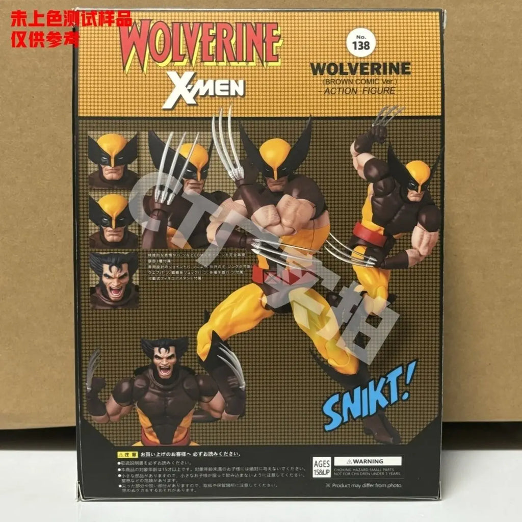 New CT Toys Wolverine Figure Mafex 138 Brown Comic X-Men Action Figure Shf Anime Figurine Ko Model Statue Toys Christmas Gifts