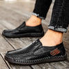 Handmade Men Loafers Split Leather Casual Shoes For Men Slip On Flat Sneakers Plus Size 39-48 Man Spring Footwear