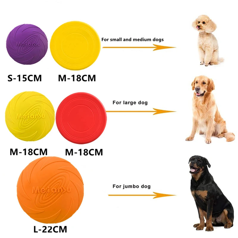 OUZEY Bite Resistant Flying Disc Toys For Dog Multifunction Pet Puppy Training Toys Outdoor Interactive Game Pet Dogs Products