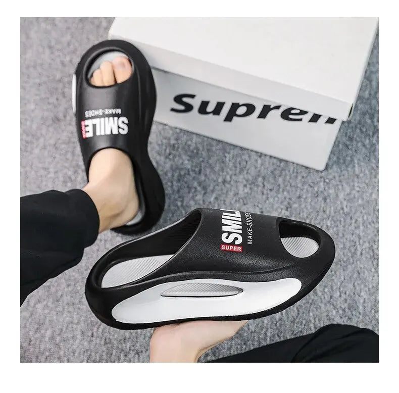 Men's Sandal Slippers New Summer Sneaker Slippers Men Thick Bottom Platform Slides Soft Eva Slippers Casual Beach Shoes