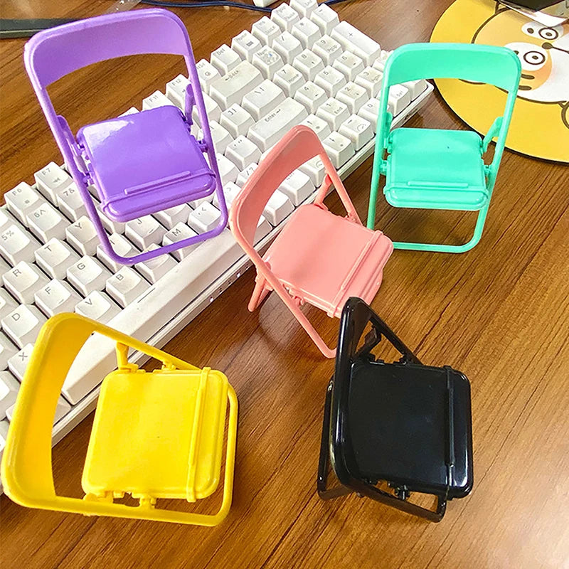 Mobile Phone Accessories Foldable Chair Shape Mini Desktop Phone Holder Phone Stand Tablet Stand Foldable Desktop Stand Holder