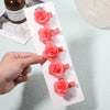 5Pcs/Set Solid Color Sweet Camellia Hair Clips For Kids Girls Flower Hairpins Covered Safety Clips Headwear Hair Accessories