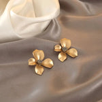 Load image into Gallery viewer, Fashion Matt Metal Flower Stud Earrings Cold Wind Temperament Simple Trendy Statement Earrings for Girls Gift Jewelry
