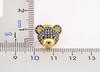 Nidin New Arrival Fashion Cute Zircon Little Bear Stud Earrings 8 Colors For Women Girls Ear Jewelry Accessories Delicate Gifts