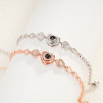 Load image into Gallery viewer, Wholesale Personalized Projection Photo Bracelet-Heart Pendant Bracelet-Projection -Memorial Photo Bracelet-Photo Jewelry
