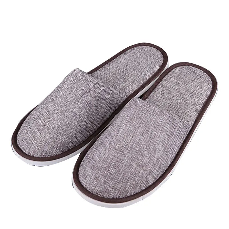 Disposable Hotel Travel Spa Portable Flop Shoes Men Women Home Guest Indoor Slippers Unisex Slippers Summer Linen Slippers