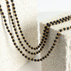 Black Agate Necklace Women Round Bead Chain Gothic Style Accessories Ot Buckle Gold Plated Jewelry Couple Gift