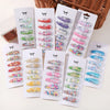 3/6pcs Fashion Sequin BB Hair Clips Color Transparent Flowing Sand Bangs Hair Gripes Girl Cute Cartoon Kids Headwear Accessory