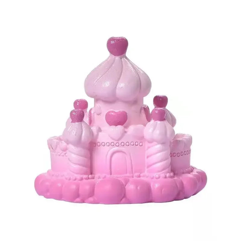 Cartoon Girl Heart Fairy Tale Castle Micro Landscape Cake Decoration Dream Moon Castle Resin Decorating Pieces Home Accessories