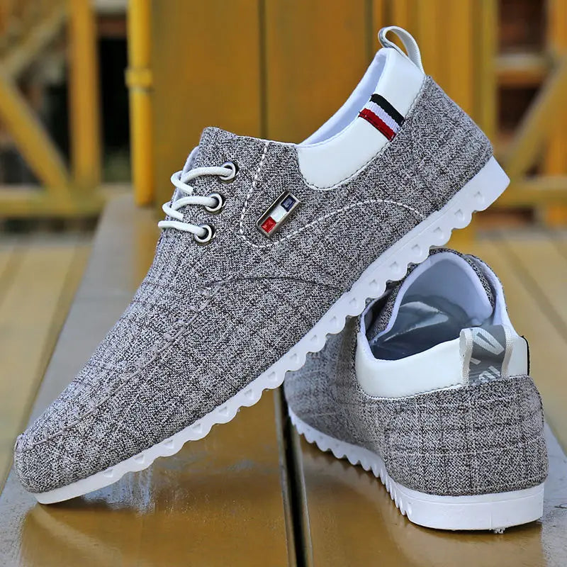 Hot selling Spring and Autumn Linen upper Breathable Men's Canvas Shoes Old Beijing Cloth Shoes Casual Shoes for men