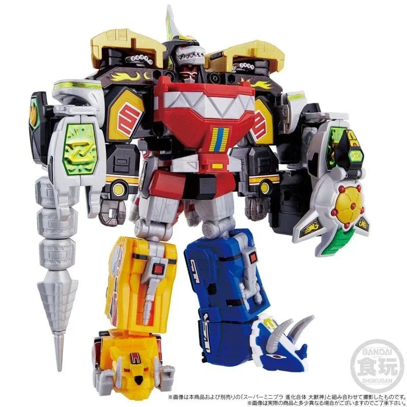 Original Genuine BANDAI SMP Mighty Morphin Power Rangers Megazord Dragonzord Titanus Ver. PVC Anime Action Figures Model Toy