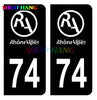 Sticker License Plate No. 38 Is è Re 42 Loire Noir 01 Ain Noir 74 Haute Savoie Noir Black C&F Europe Vinyl Car Accessories PVC