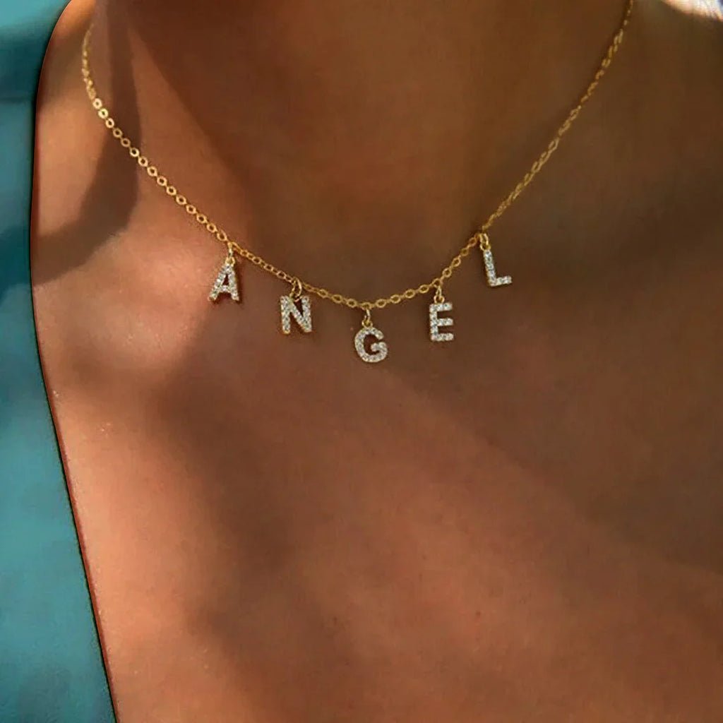 Customized Initial Name Necklace Pendant For Women, Personalized 1-9 Letters, Wife Mom Girlfriend Birthday Gift