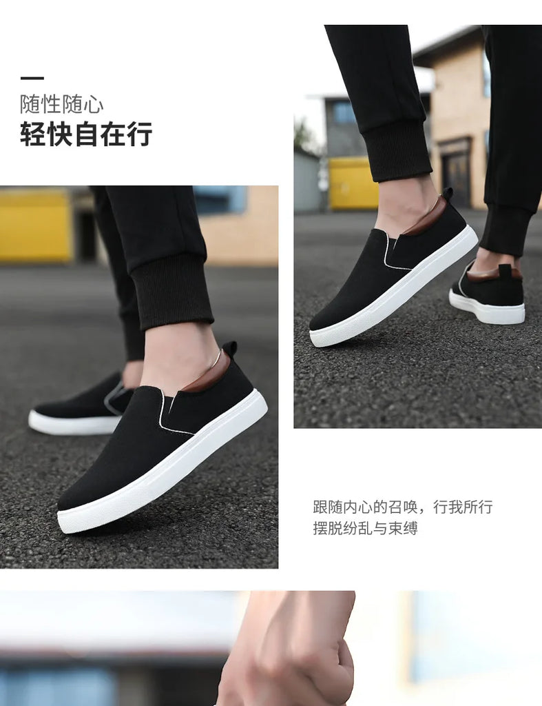 Men Shoes Canvas Sneakers Flats Lace up Leisure Loafers Fashion Comfort Rubber Sole Non Slip Sneakers 45 45 47 48 Large Size